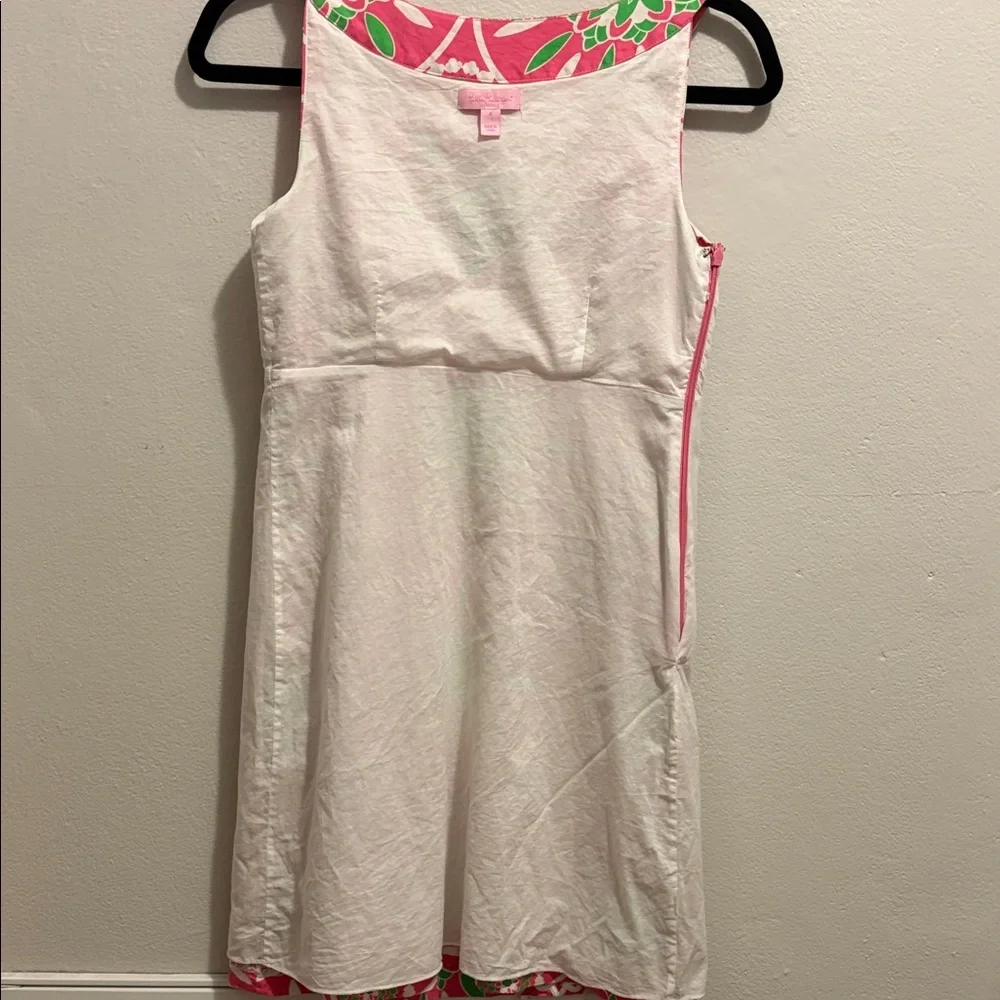 Lilly Pulitzer Pink and Green Geometric Mini Dress - Picture 6 of 6